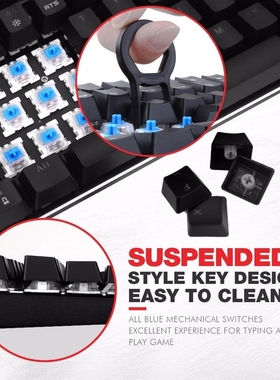 HAVIT Mechanical Keyboard 87 / 104 Keys Blue / Red Switch W