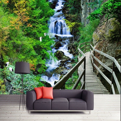Custom 3D Wall Cloth Modern Nature Landscape Photo Murals W