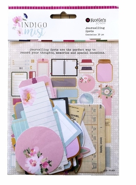 CRZCrafter 30pcs Printed Paper Diecuts Journaling Spots Eph