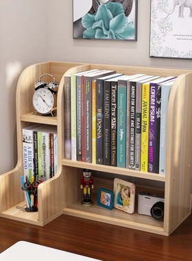 Simple book table top children bookshelf student desk shelf