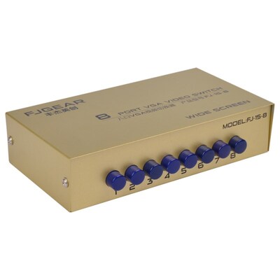 8 Port VGA Switch Video Switcher Box 1920*1440 250MHz 8 in