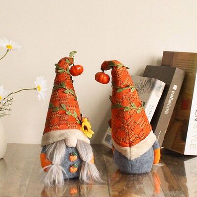 Fall Gnome Pumpkin Sunflower Swedish Nisse Tomte Elf