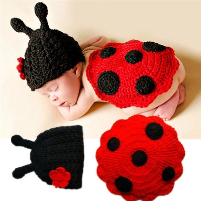 Newborn Baby Cute Insects Knit Crochet Clothes Costume Phot