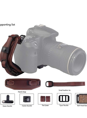 Camera Leather Wrist Strap with Quick Release Plate, Comfor