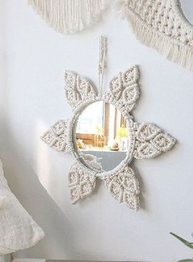 Round Macrame Mirror Decorative Wall Mirrors Boho Home