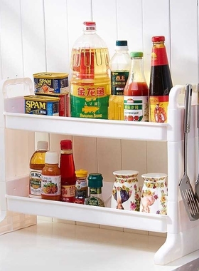 DIY plastic Double layer bathroom storage rack kitchen sink