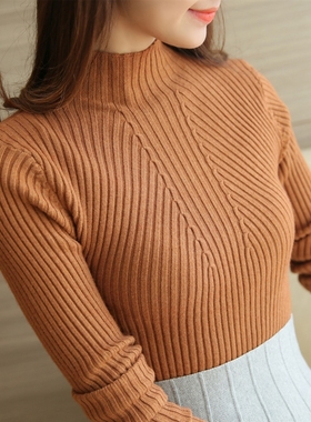 Turtleneck Sweater Women Fashion 2022 Spring Stretch Tops Wo