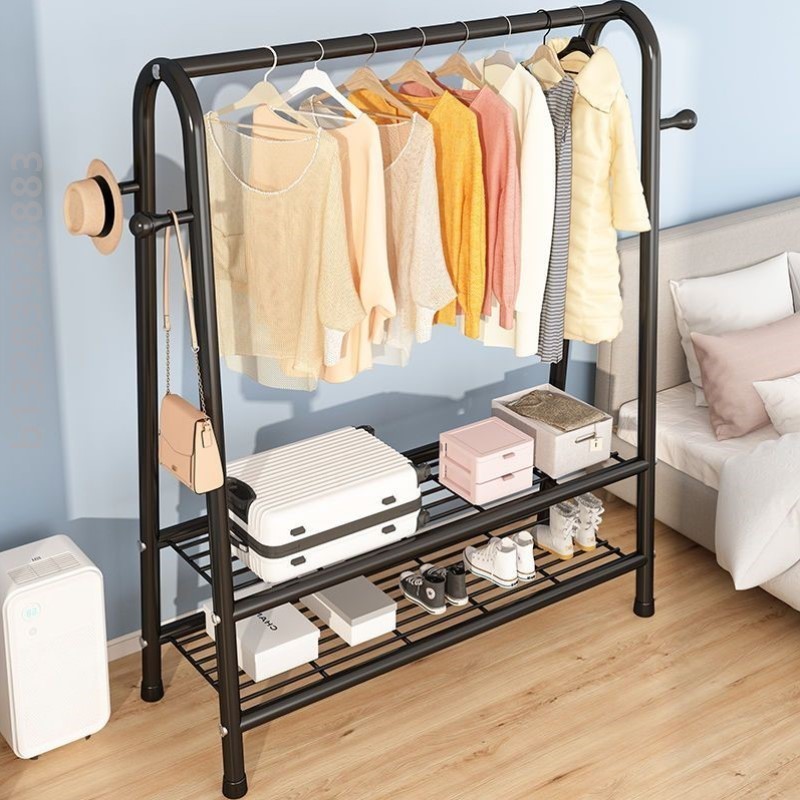 晾衣架落地挂衣架折叠收纳室内卧室晒衣挂架家用学生凉衣服杆架子