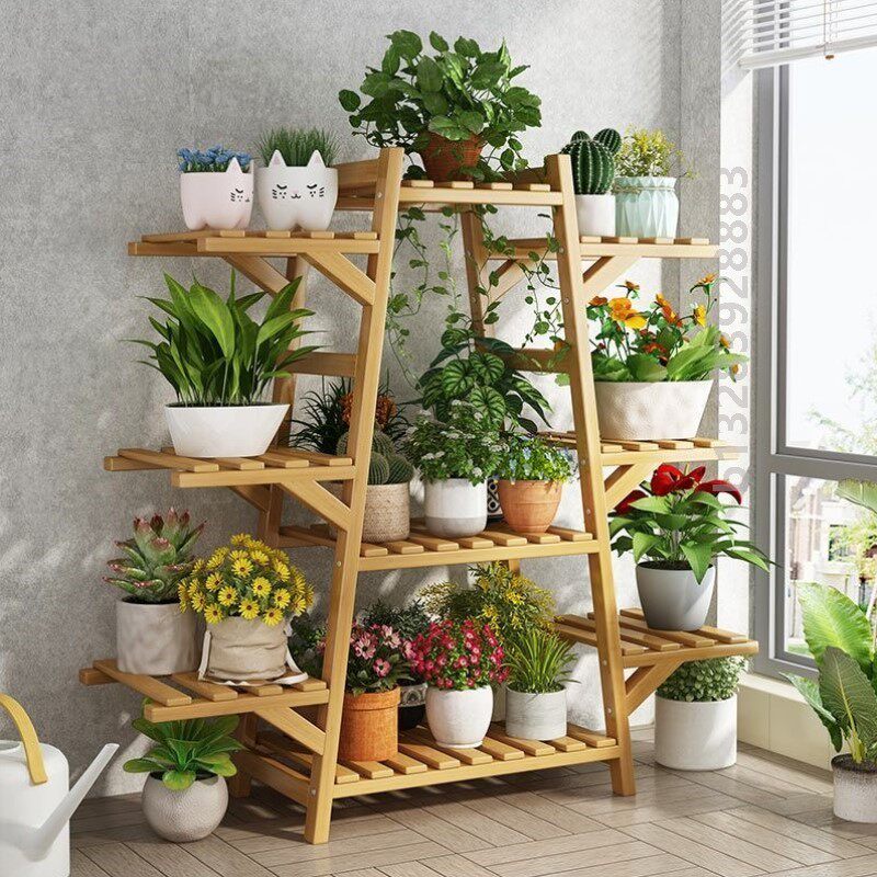 花架置物架阳台落地式创意客厅多肉简约多层网红花盆靠墙绿萝架子