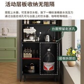 复古风餐边柜实木边柜客厅储物柜三合一置物柜厨房收纳咖啡茶水柜