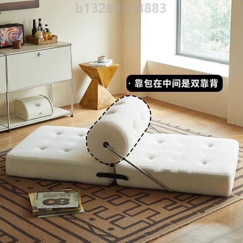 单人塔吉沙发床布艺客厅懒人可躺睡单人小户型简约现代豆腐块折叠
