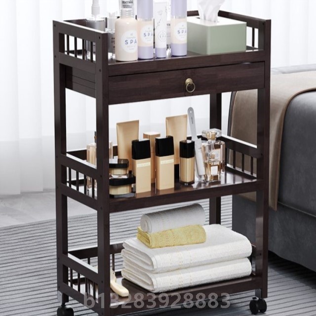 多功能理发店美容院用小推车移动置物架护理仪器收纳带轮手推车