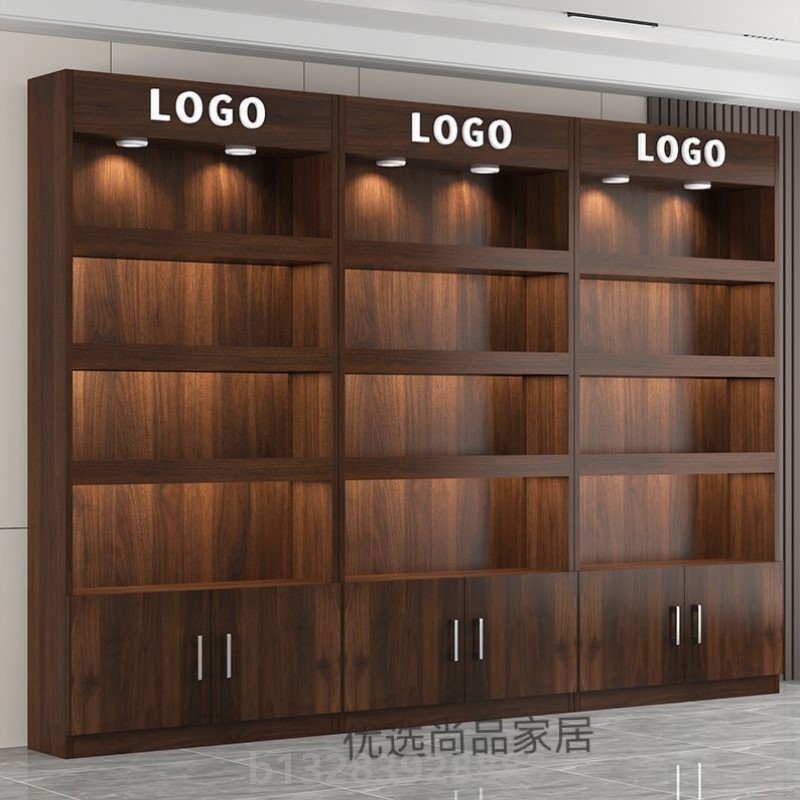 商用烟酒酒柜展示柜白酒超市展柜多层置物架货架陈列柜带灯可定制