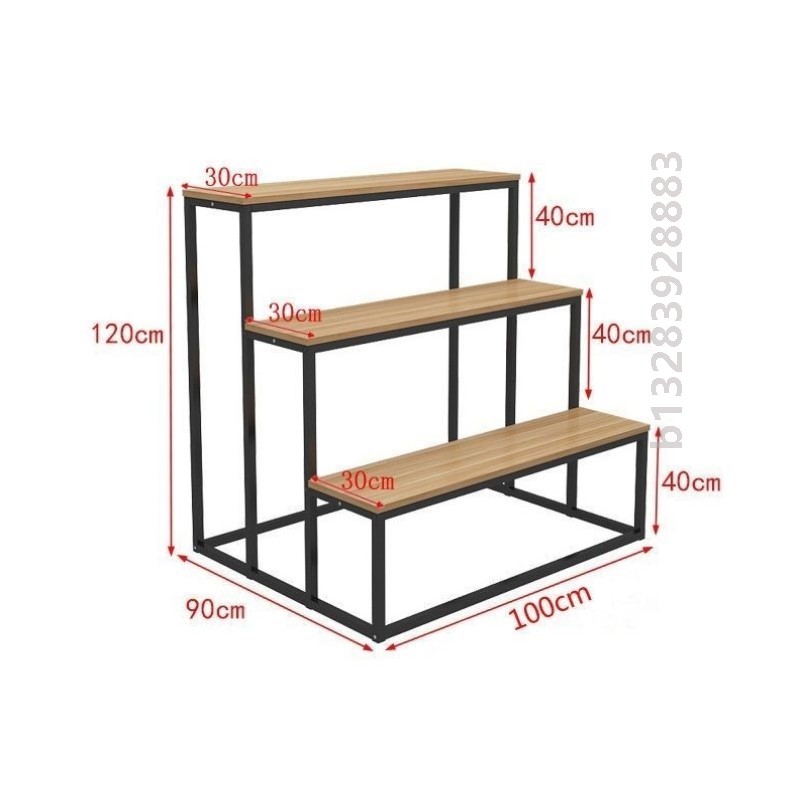 花店花架展示架多肉落地式花盆架铁艺室内客厅简约阳台置物架