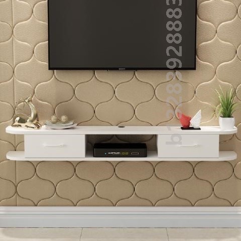 定制墙上客厅卧室隔板壁挂电视柜机顶盒置物架路由器搁板吊柜