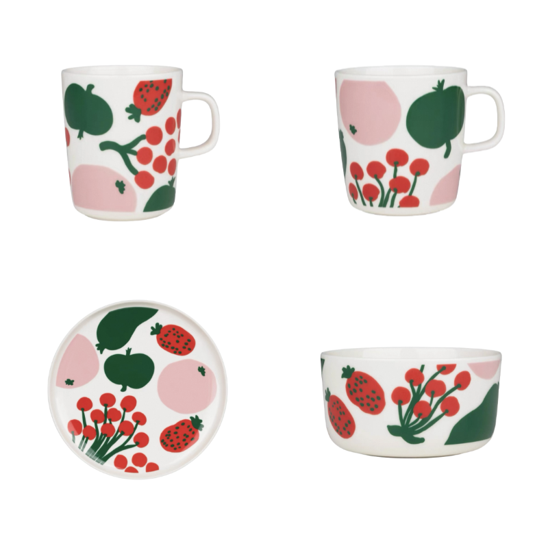 芬兰Marimekko玛莉美歌 樱桃 车轮兔 番茄 麋鹿 狐狸 系列餐具