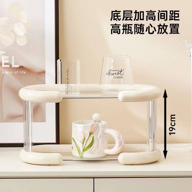 轻奢杯子收纳置物架双层