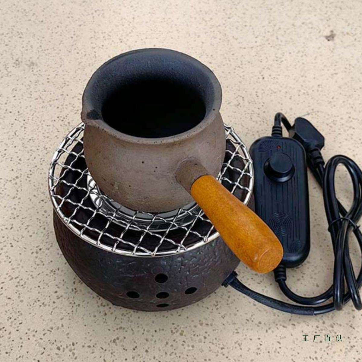 复古陶瓷家用甘肃罐罐茶电热炉子茶壶罐子冲茶加热烧茶器围炉煮茶