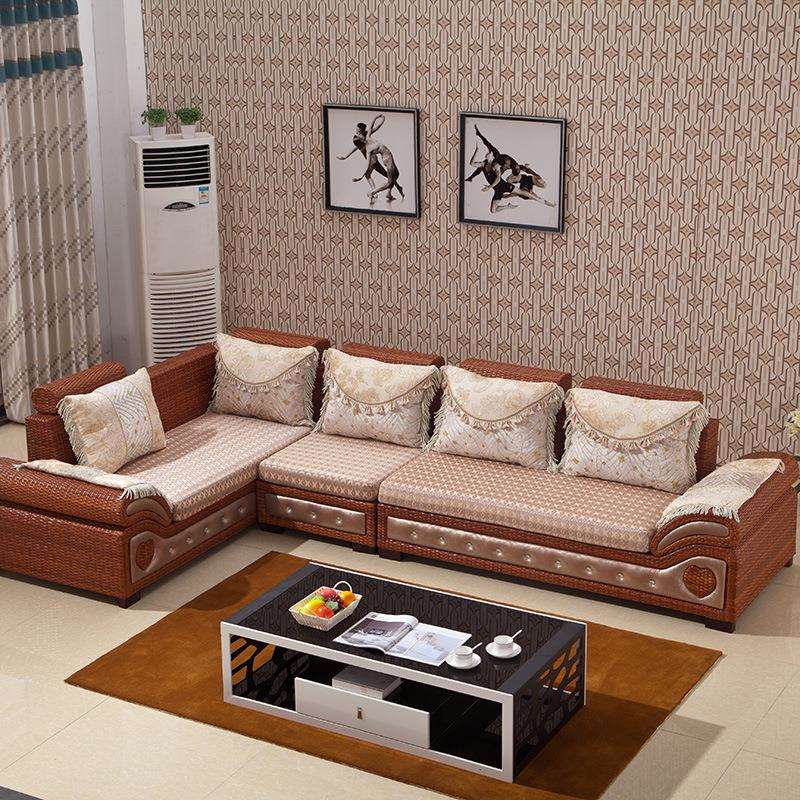 藤沙发藤家具藤编沙发藤沙发组合客厅仿藤布艺沙发包物流