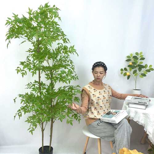 大型仿真南天竹仿真绿植庭院造景阳台客厅室内装饰落地盆栽盆栽