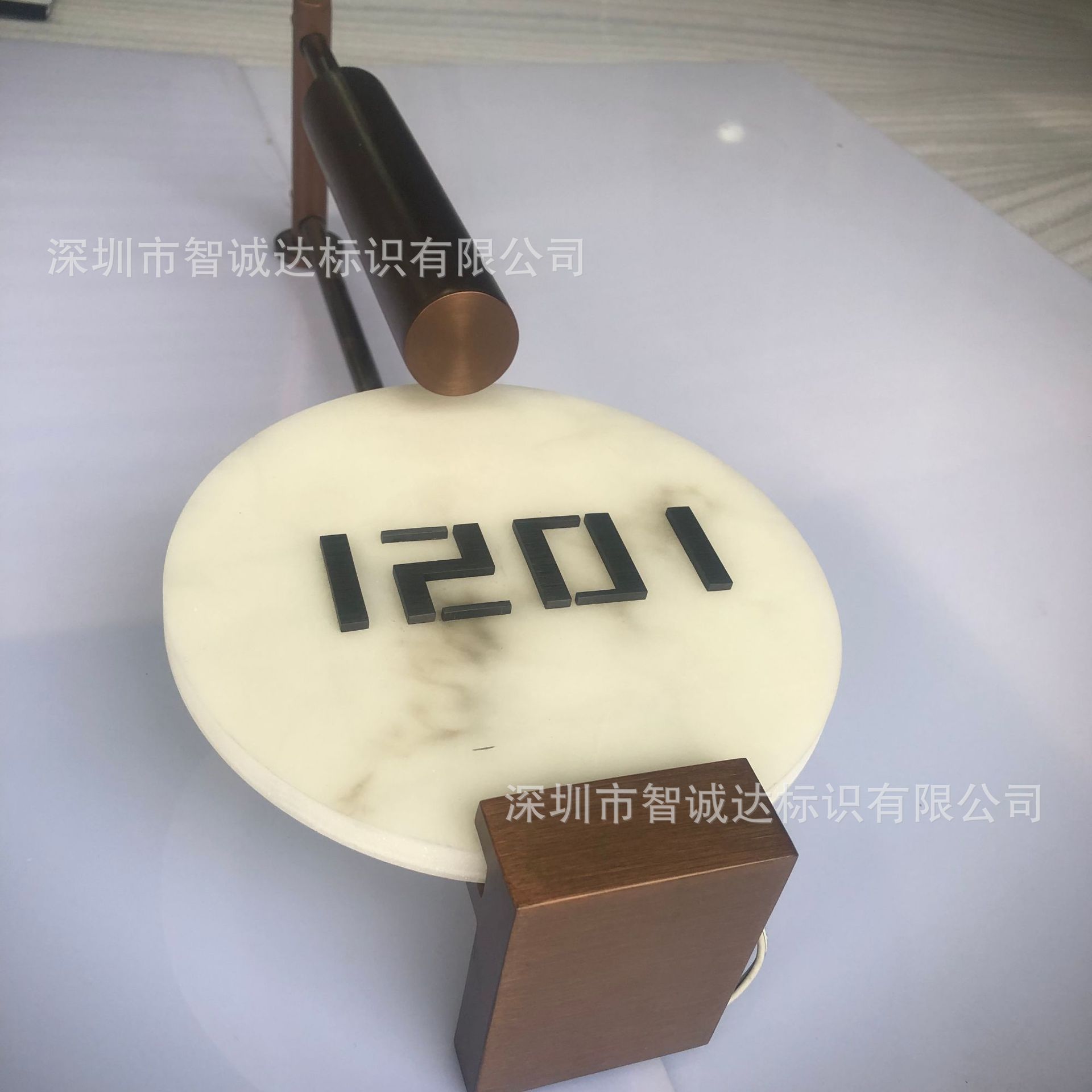 LED发光透光大理石房号指引