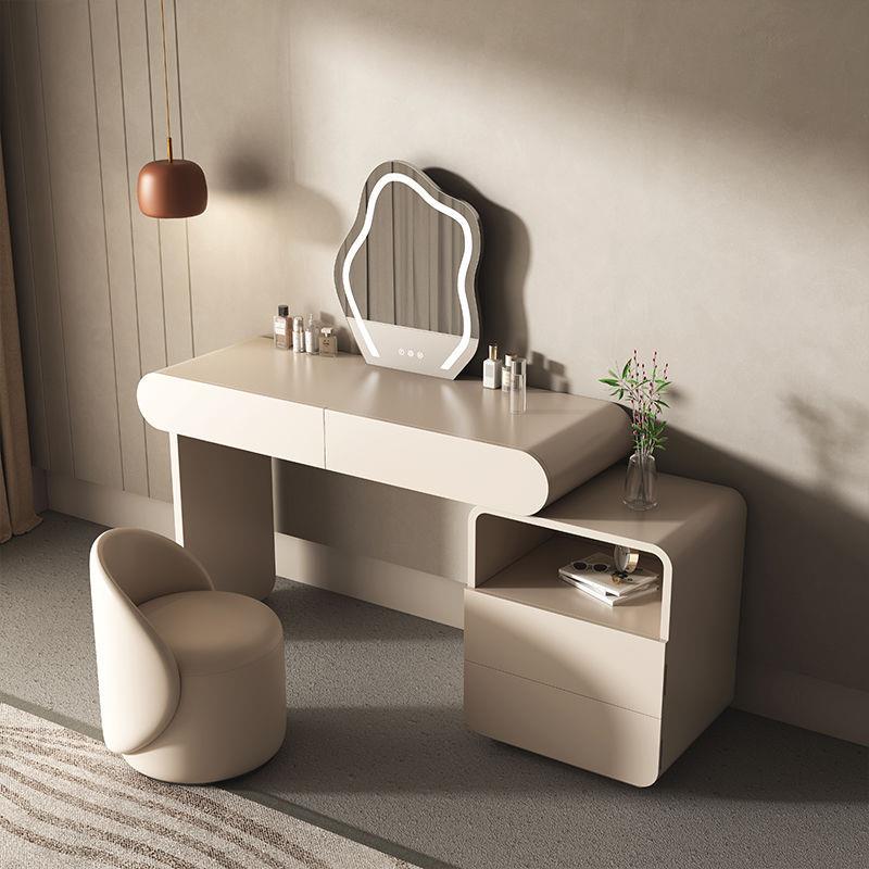 卧室梳妆台收纳柜一体卧室简约现代小户型化妆台诧寂风伸缩化妆桌