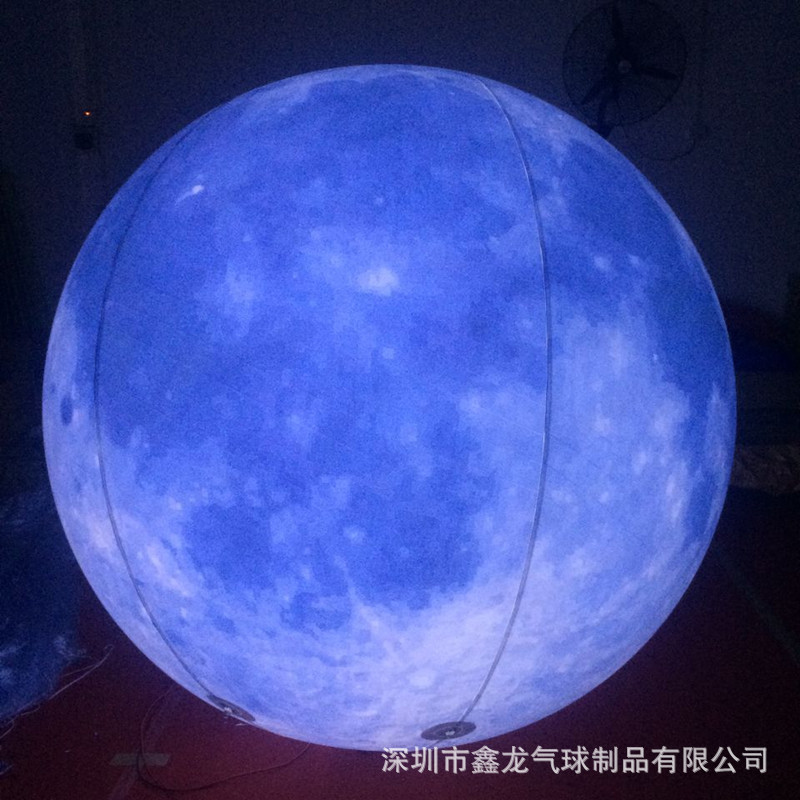 充气飘空大月亮中秋节月亮灯气球发光大气球 发光月亮球