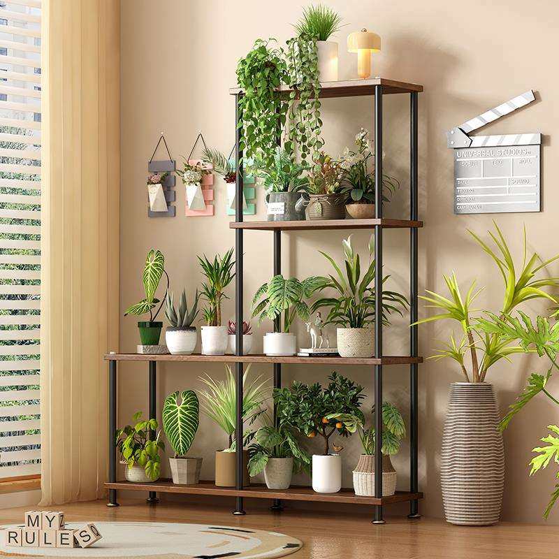 2025新款实木花架子客厅落地式阳台花架置物架铁艺花盆层架植物架,纺织面料/辅料/配套,纺织机械配件,淘宝优惠券,粉丝福利购,淘宝优惠卷