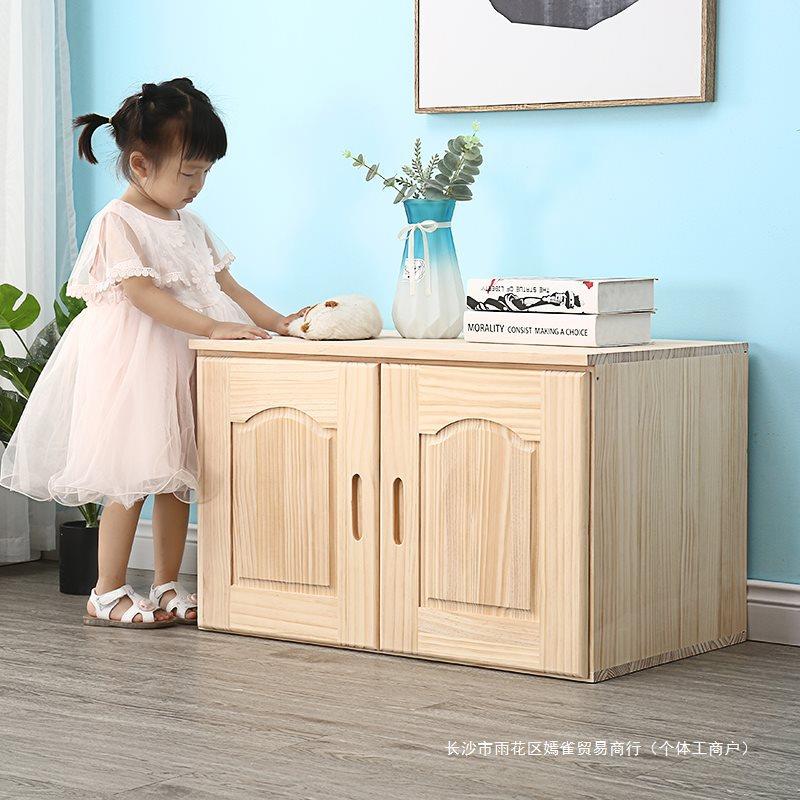 简易原木衣柜顶柜实木吊柜飘窗柜顶箱柜加高储物柜2门3门4门