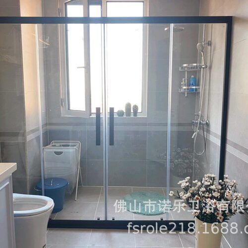 简易扇形玻璃门干湿分离淋浴房