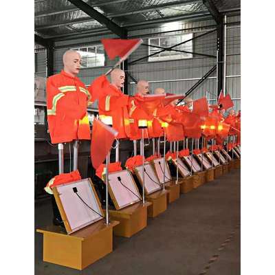 太阳能摇旗机器人高速修路施工工地电动挥手保通道路交通指挥假人