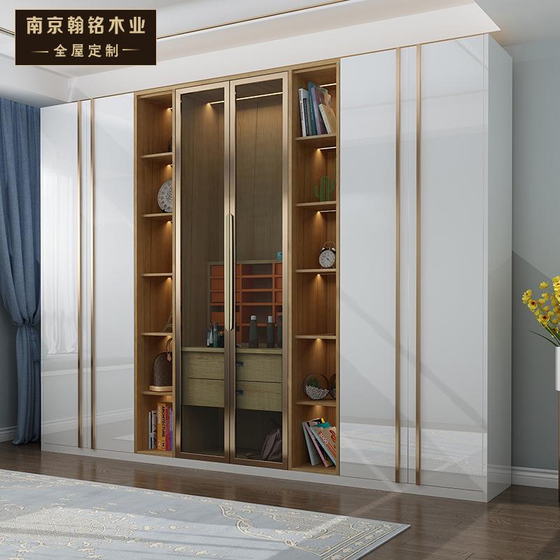 南京家居厂定制现代轻奢全实木衣柜卧室储物柜四门三门六门衣