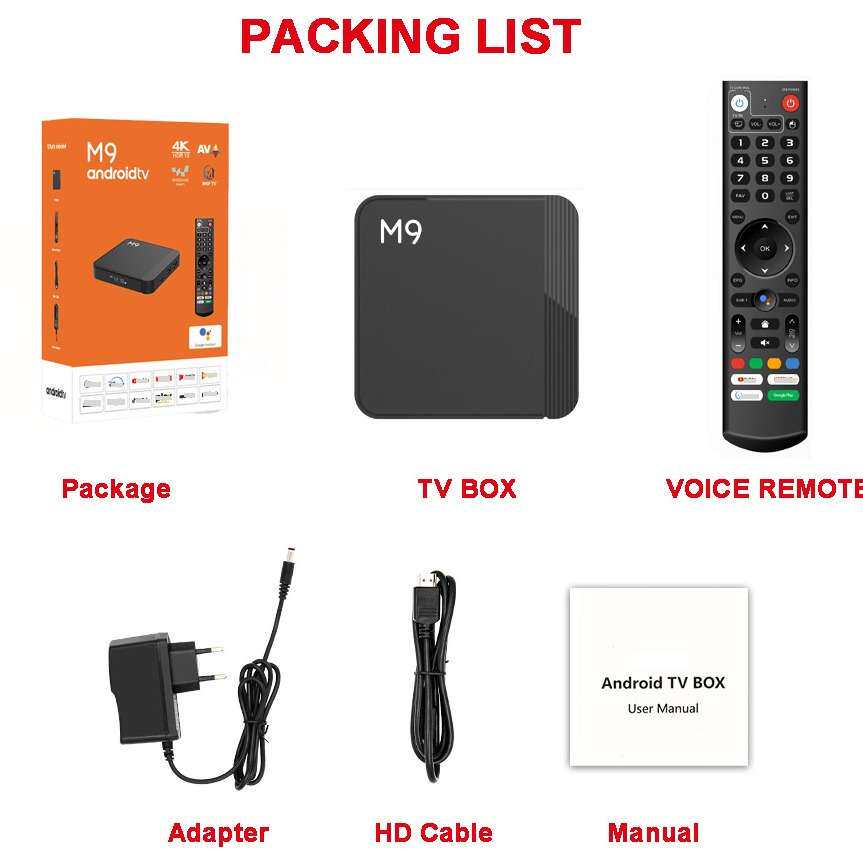 2024新款M9Mytv安卓盒子S905Y4智能语音播放器网络机顶TV BOX