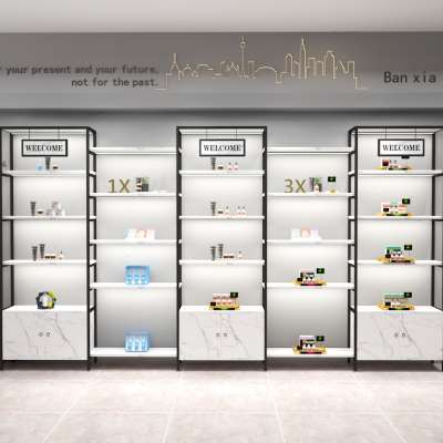 速发带灯化妆品品示柜精品鞋架货架院产展柜展示架商用柜
