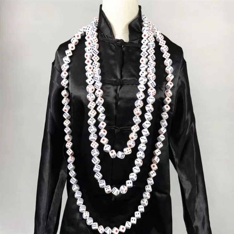 速发骰子串地轮子色子项链赌神赌侠赌圣小品斗珠主邮骰风云挂脖串