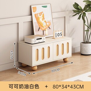 速发奶油风电视柜客厅家用电视式柜小户物储型柜轻奢高级感落地机