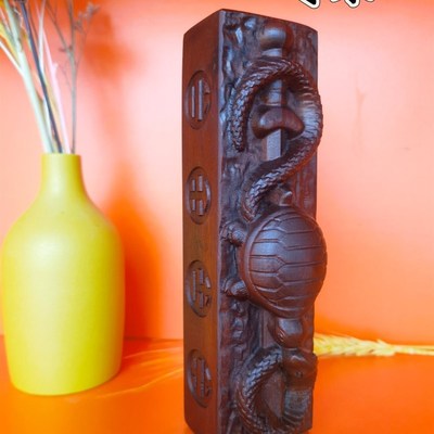 速发击雷击枣木惊堂木镇卦玄武雷道木八坛木镇尺醒木八卦龟蛇惊堂