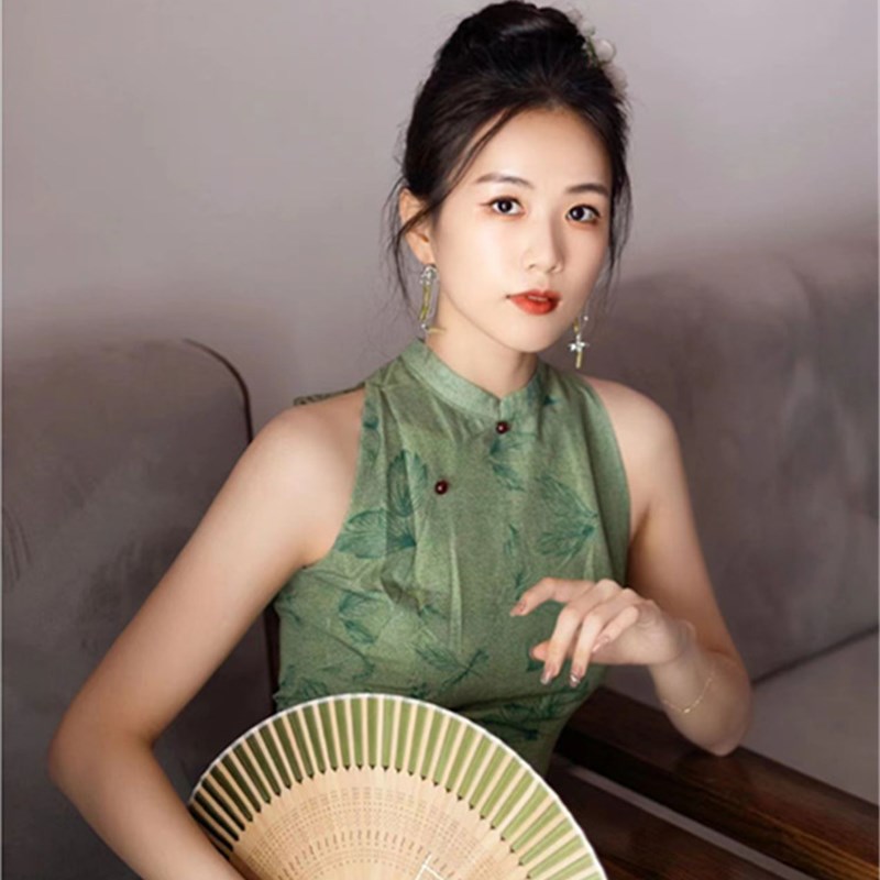 现货速发新娘结婚婚礼晨袍复古显白绿色改良版新中式国风拍照旗袍