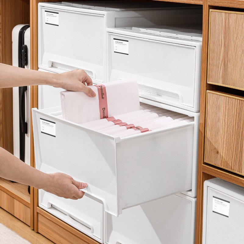 速发抽屉式衣柜储纳盒衣物内衣收纳柜整理收物柜收纳箱家用