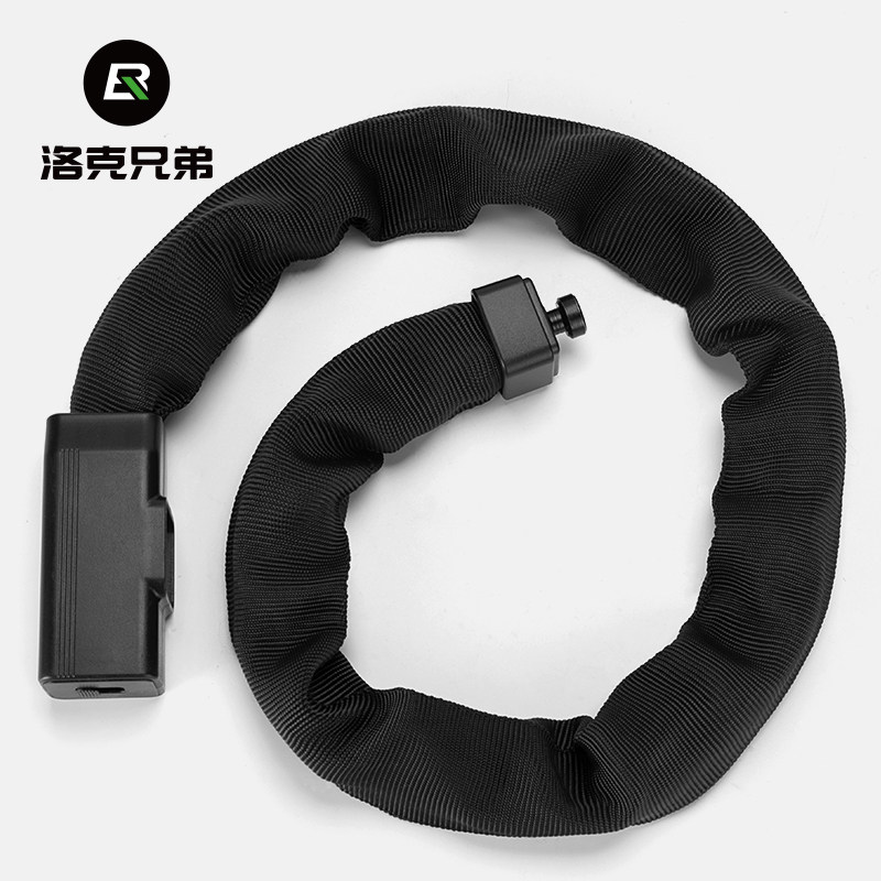 速发洛克加电自行车锁兄粗链条锁抗剪摩托车锁公路车弟动车锁锁