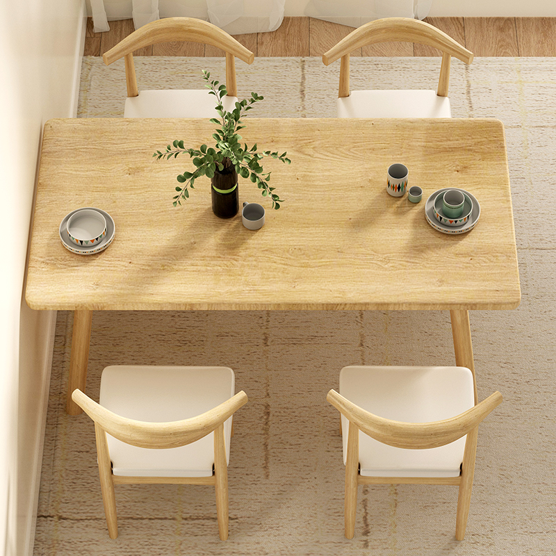 速发餐桌小餐型家用简约长方形吃饭桌子屋轻奢桌户椅组合