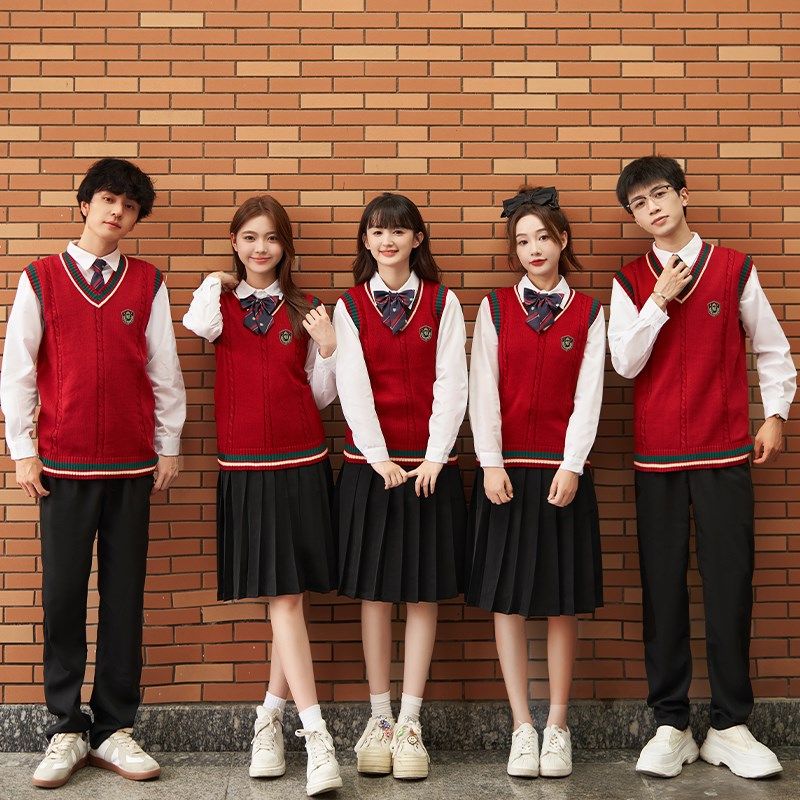 速发合唱会诵演服服初中生学院风班出套装高中学生运动朗校服韩版