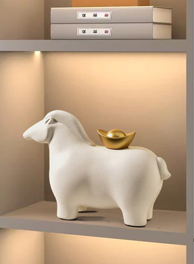 速发公中式招财客厅酒柜装饰新马上有钱摆件办品室摆设开业乔迁礼