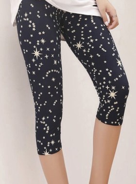 速发Worut LeggigsPMujer Prit Capris  o Wush Up High Wst