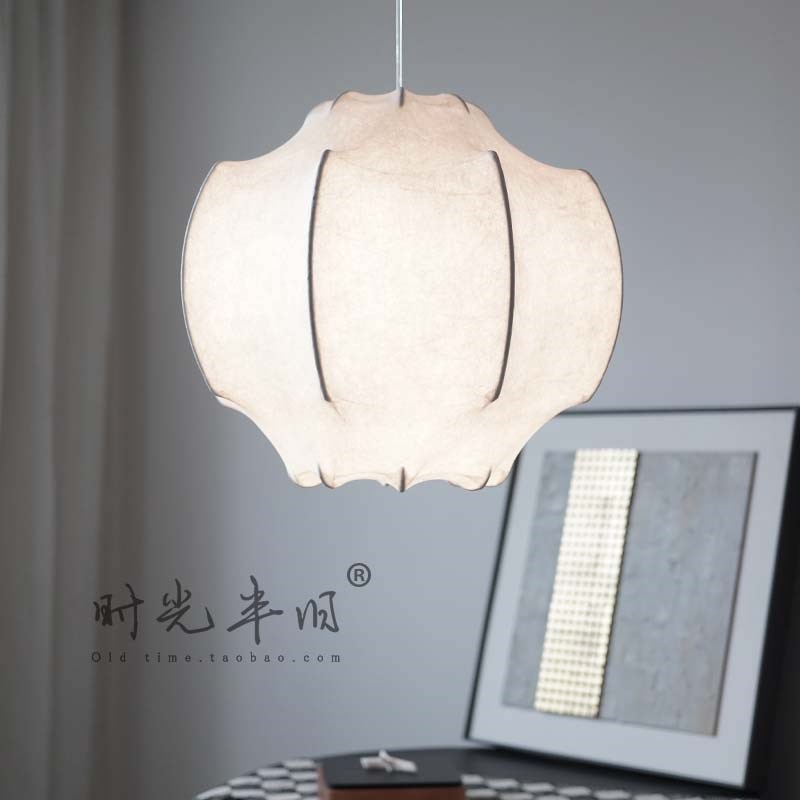 速发日式奶油风茶室餐厅卧室客厅灯法式侘寂风蚕丝吊灯