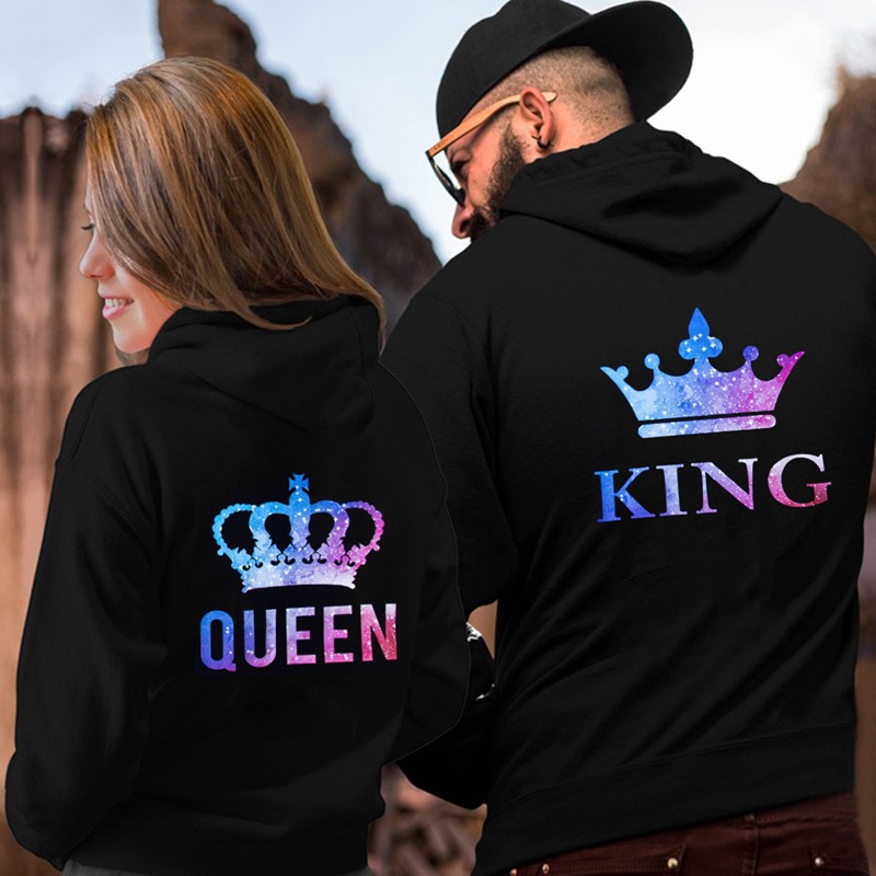速发Lover Hoodies Pritig QUEE KIG Cuople Shirt  Siz