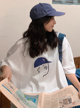 速发hiphop纯棉mm大码装美式宽o白色松v计rsize设e感小众t恤