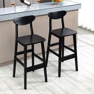 速发台脚凳家用椅子吧椅实木吧高凳轻奢酒吧桌椅简约高凳子吧椅