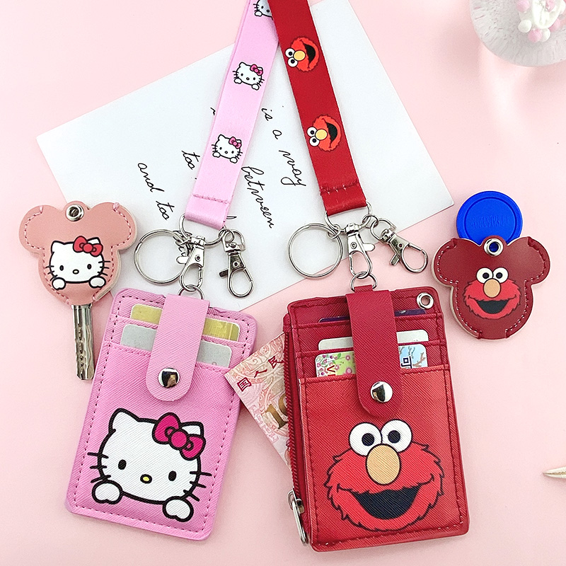速发卡链挂绳公交车卡套创意校园学生饭卡脖挂带绳卡多卡位拉包套