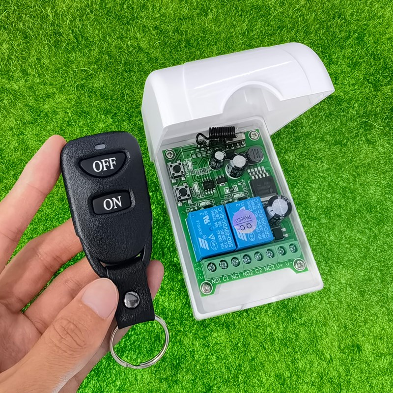 速发02E 12V点路无线遥控开关两动互制控锁器马达正反转智能